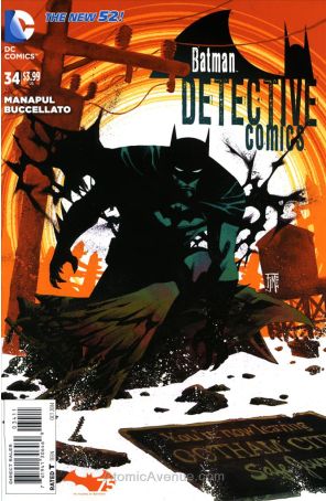 Detective Comics (2nd Series) 34 published by DC with cover art by Francis Manapul