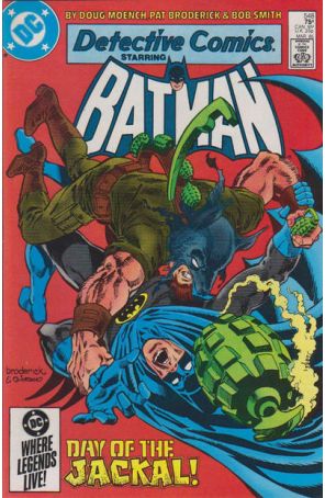 Detective Comics 548 published by DC with cover art by Pat Broderick