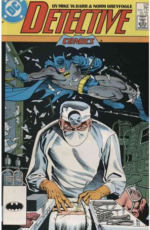 Detective Comics 579 published by DC with cover art by Norm Breyfogle