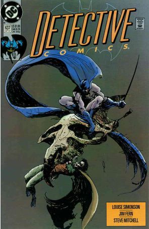 Detective Comics 637 published by DC with cover art by George Pratt