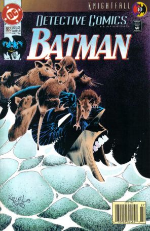 Detective Comics 663 (Newsstand) published by DC with cover art by Kelley Jones