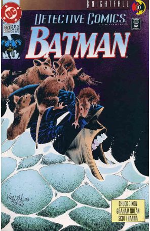 Detective Comics 663 published by DC with cover art by Kelley Jones