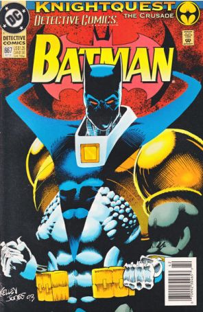 Detective Comics 667 (Newsstand) published by DC with cover art by Kelley Jones