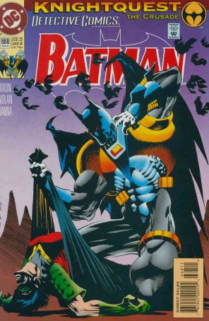 Detective Comics 668 published by DC with cover art by Kelley Jones
