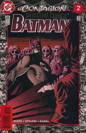 Detective Comics 695 published by DC with cover art by Rodolfo Damaggio