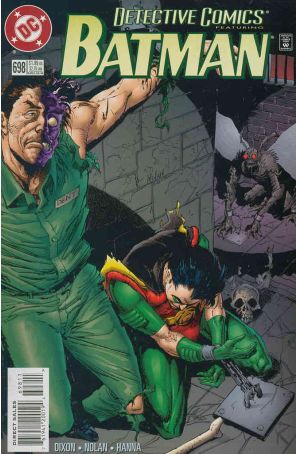 Detective Comics 698 published by DC with cover art by Graham Nolan