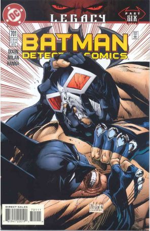 Detective Comics 701 published by DC with cover art by Graham Nolan