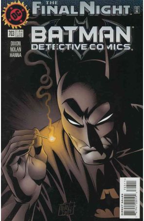 Detective Comics 703 published by DC with cover art by Graham Nolan