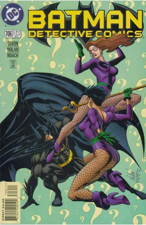 Detective Comics 706 published by DC with cover art by Graham Nolan