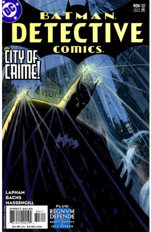 Detective Comics 806 published by DC with cover art by David Lapham