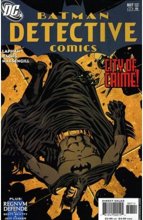 Detective Comics 807 published by DC with cover art by David Lapham