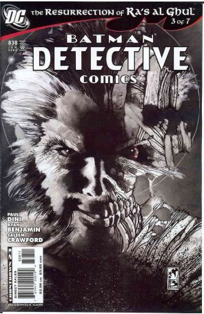 Detective Comics 838 published by DC with cover art by Simone Bianchi