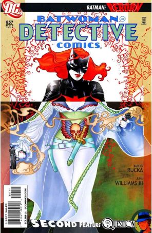 Detective Comics 857 published by DC with cover art by J.H. Williams III