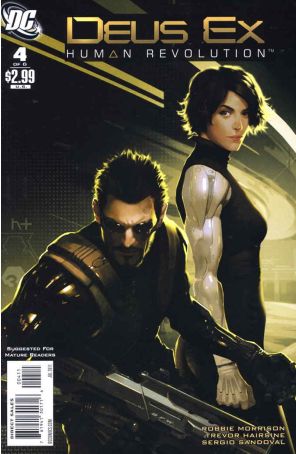 Deus Ex 4 published by DC with cover art by Jim Murray