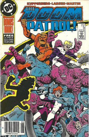 Doom Patrol (2nd Series) 9 (Newsstand) published by DC with cover art by Erik Larsen