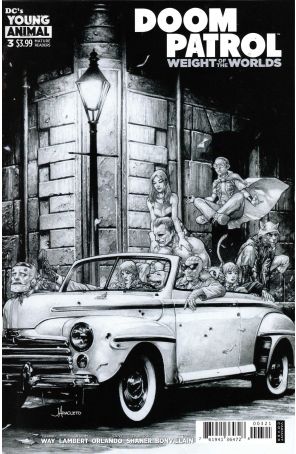 Doom Patrol: Weight of the Worlds 3A published by DC with cover art by Jay Anacleto