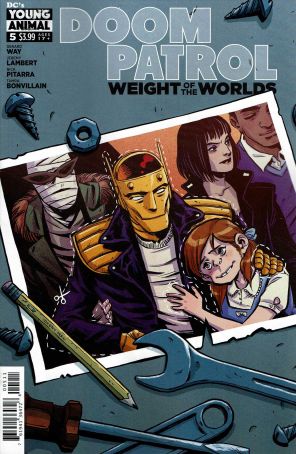 Doom Patrol: Weight of the Worlds 5 published by DC with cover art by Becky Cloonan