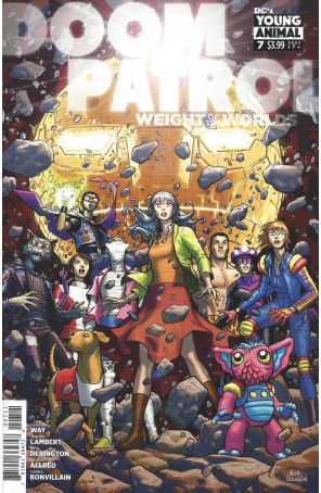 Doom Patrol: Weight of the Worlds 7 published by DC with cover art by Nick Derington