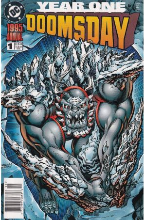 Doomsday Annual 1 (Newsstand) published by DC with cover art by Dan Jurgens