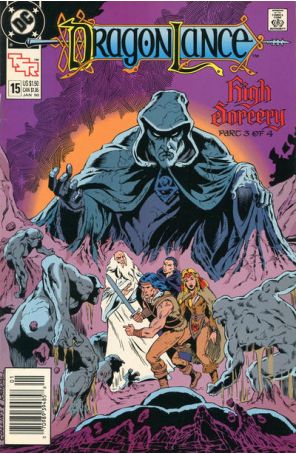 Dragonlance 15 (Newsstand) published by DC with cover art by Mike Collins