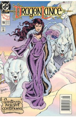 Dragonlance 19 (Newsstand) published by DC with cover art by Ron Randall