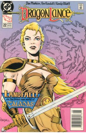 Dragonlance 22 (Newsstand) published by DC with cover art by Ron Randall