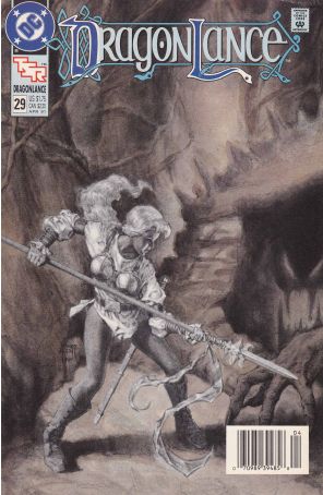Dragonlance 29 (Newsstand) published by DC with cover art by Randy Elliott