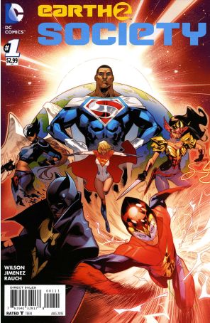 Earth 2: Society 1 published by DC with cover art by Jorge Jimenez