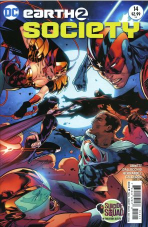 Earth 2: Society 14 published by DC with cover art by Jorge Jimenez