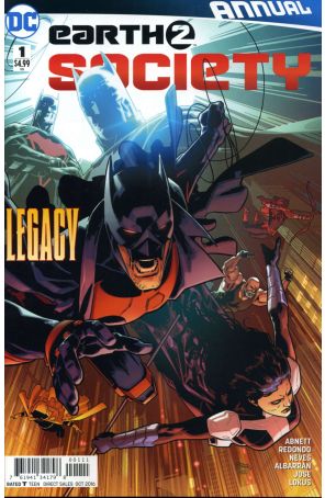 Earth 2: Society Annual 1 published by DC with cover art by Bruno Redondo