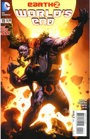 Earth 2: World's End 11 published by DC with cover art by Jae Lee