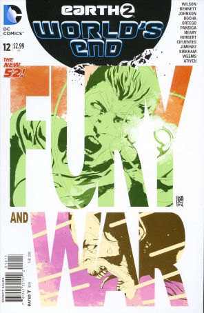 Earth 2: World's End 12 published by DC with cover art by Andrea Sorrentino
