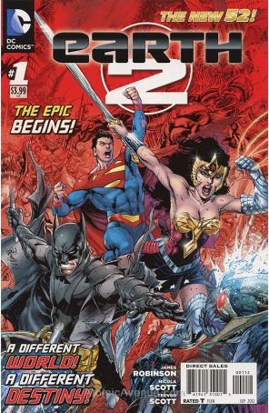 Earth 2 1 (2nd) published by DC with cover art by Ivan Reis