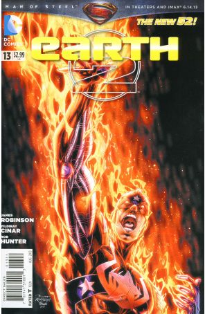Earth 2 13 published by DC with cover art by Brett Booth