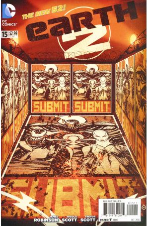 Earth 2 15 published by DC with cover art by Juan Doe