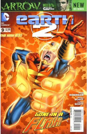 Earth 2 9 published by DC with cover art by Trevor Scott