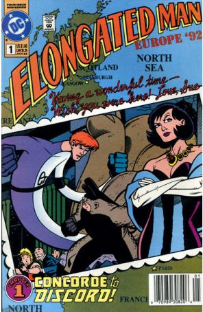 Elongated Man 1 (Newsstand) published by DC with cover art by Mike Parobeck