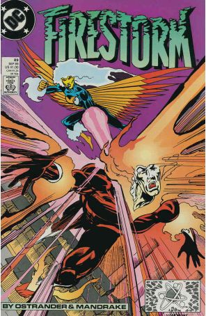 Firestorm, the Nuclear Man 89 published by DC with cover art by Tom Mandrake