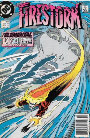 Firestorm, the Nuclear Man 90 (Newsstand) published by DC with cover art by Tom Mandrake