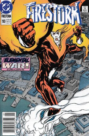Firestorm, the Nuclear Man 93 (Newsstand) published by DC with cover art by Tom Mandrake