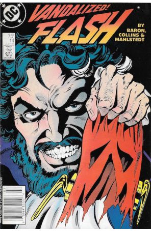 Flash (2nd Series) 14 (Newsstand) published by DC with cover art by Mike Collins
