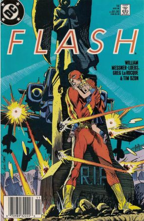 Flash (2nd Series) 18 (Newsstand) published by DC with cover art by Andy Kubert