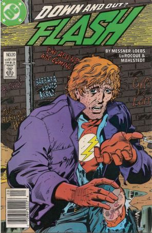 Flash (2nd Series) 20 (Newsstand) published by DC with cover art by Greg Larocque