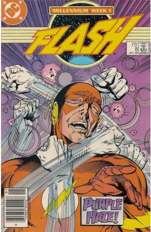 Flash (2nd Series) 8 (Newsstand) published by DC with cover art by Butch Guice