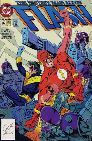 Flash (2nd Series) 82 published by DC with cover art by Alan Davis