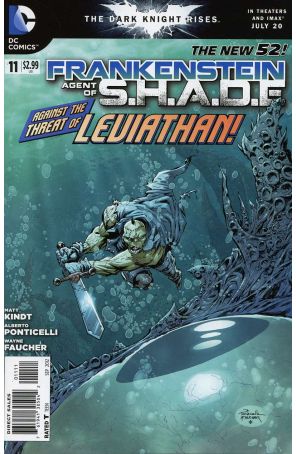 Frankenstein, Agent of S.H.A.D.E. 11 published by DC with cover art by Alberto Pointicelli