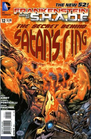 Frankenstein, Agent of S.H.A.D.E. 12 published by DC with cover art by Alberto Pointicelli