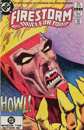 The Fury of Firestorm 12 published by DC with cover art by Pat Broderick