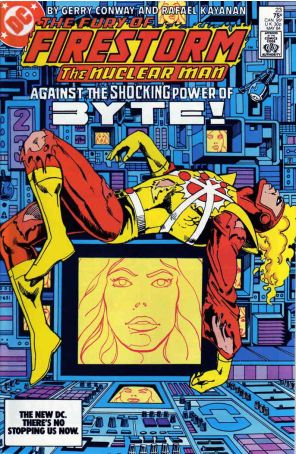The Fury of Firestorm 23 published by DC with cover art by Rafael Kayanan