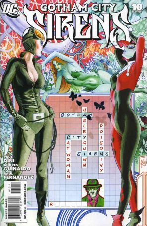 Gotham City Sirens 10 published by DC with cover art by Guillem March